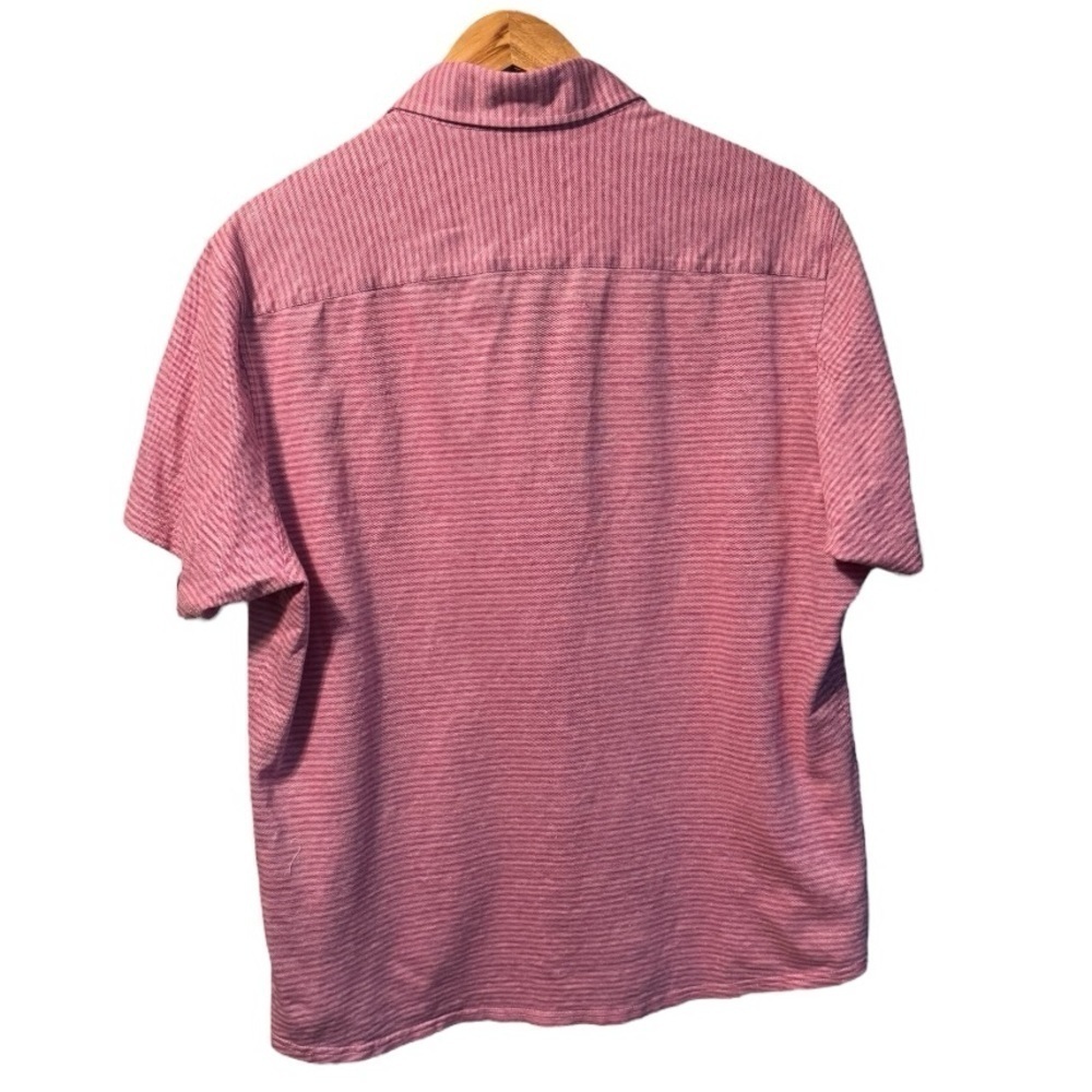 Stone Rose Linen Short Sleeve Button Down, Pink, Size Small - Picture 2 of 7